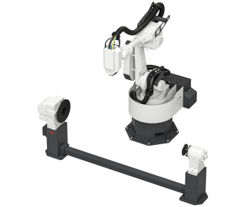 robot di saldatura con mandrino