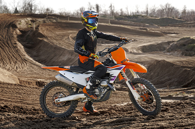 Ein Motocross-Motorrad von KTM, hergestellt aus Rohren, die mit dem Rohrlaser LT7 geschnitten wurden.