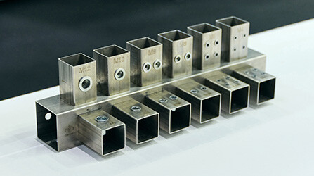 Additional machining unit for adding threaded inserts